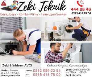 Manavgat Beyaz Eşya Servisi | Zeki Teknik